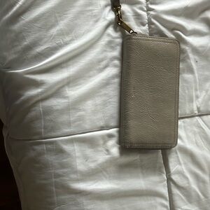 Fossil Elegant Beige Wallet with Strap